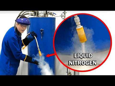 Making liquid nitrogen from scratch (an absurd amount)