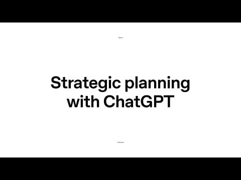 Strategic planning with ChatGPT