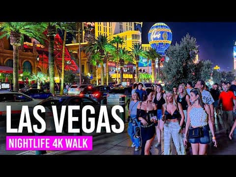 LAS VEGAS STRIP 🇺🇸 Nightlife 4K Walking Tour in the City of Sin