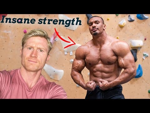 The strongest powerlifter tries climbing // Larry Wheels