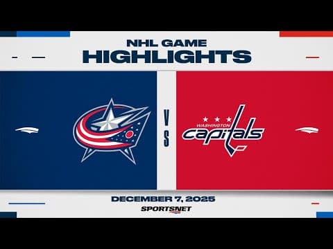 NHL Highlights | Blue Jackets vs. Capitals - December 7, 2025