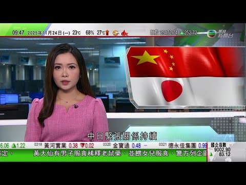 0900 無綫早晨新聞|高市早苗發言期間,李強位置由其他人代坐|據悉港府開始停止跟日本駐港總領館官方交流|烏美就新和平方案首輪會談結束 據報由美俄特使私下敲定|以軍空襲黎巴嫩首都南部5死28傷|TVB
