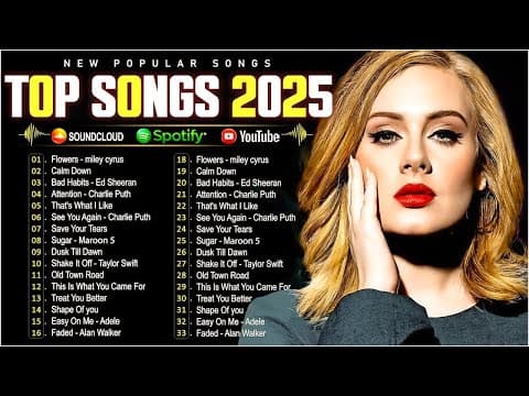 Ed Sheeran, Maroon 5, Rihanna, The Weeknd, Dua Lipa, Bruno Mars, Adele 🎶 Billboard Top 50 This Week