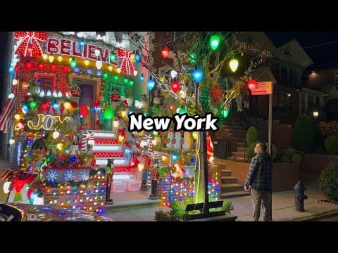 2025 Christmas Walk In New York City Dyker Heights Brooklyn