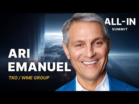 AI, Attention, and Ownership: Ari Emanuel Explains the Next Era of Entertainment