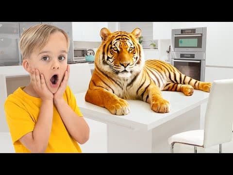 Wild Animal Adventure at Home | Kids Learn Animal Names