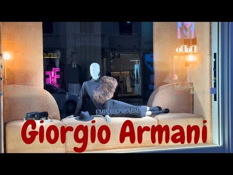 Milano Windows 🇮🇹 | Giorgio Armani Luxury Window Displays 2025 | Bags, Shoes & Fashion