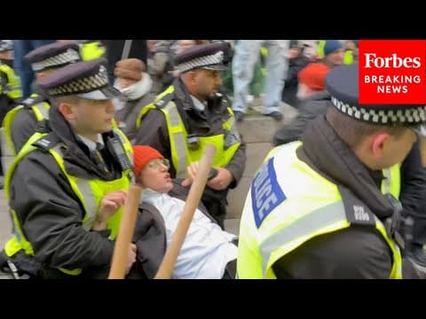 UK Police Make Arrests At Pro-Palestinian Protest Outside Justice Ministry In London