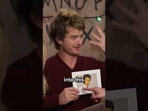 Joe Keery reacts to unhinged Steve Harrington pre-vis😭 #shorts