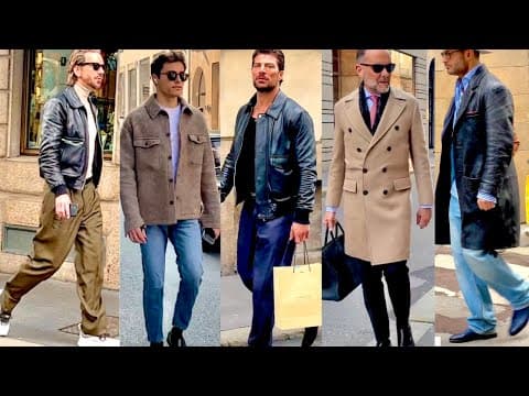 2025 Spring Outfits for Men 🇮🇹Real Italian Men on Street Style & Luxury Milan Shopping #mensfashion