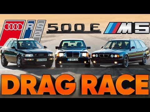 The Fastest 5-seaters of the 1990s — W124 500E v RS2 v M5 Touring + ND2 — Cammisa Ultimate Drag Race