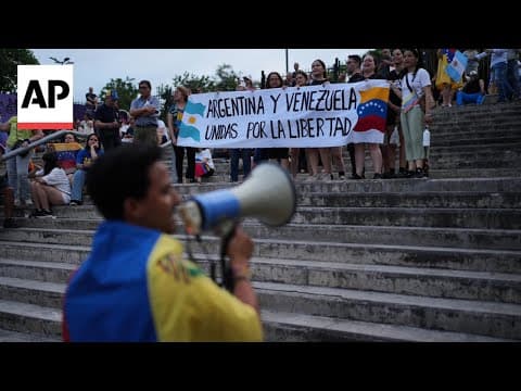 Supporters of Venezuelan opposition leader Machado demonstrate in Latin America