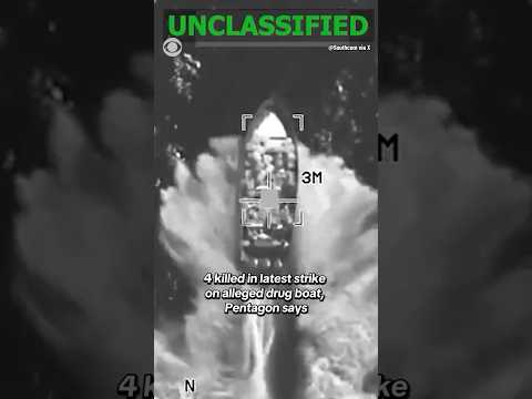 4 killed in latest strike on alleged drug boat, Pentagon says #shorts