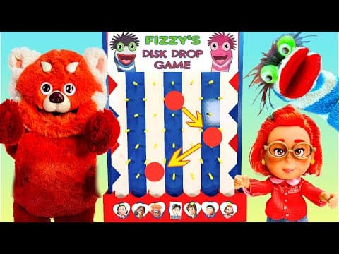 Disney Pixar Turning Red Mei Plays Fizzy's Disk Drop Game