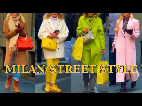Milan winter street style ✨ luxurious outfits, effortless Italian style, chic city fashion moments