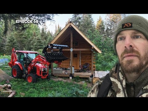 TRACTOR ARRIVES, ATV Garage, Milling Giant Rafters |EP68| Log Cabin Build on Off-Grid Homestead