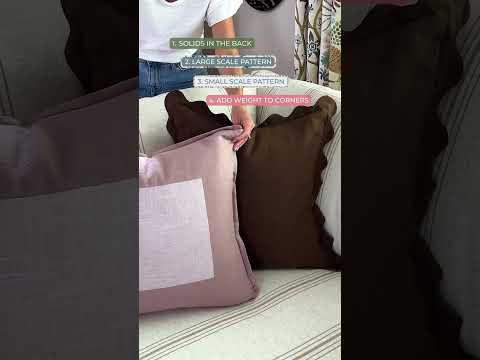 Give your sectional sofa an aesthetic upgrade with these pillow placement tips! ✨💖 #shorts #sofa