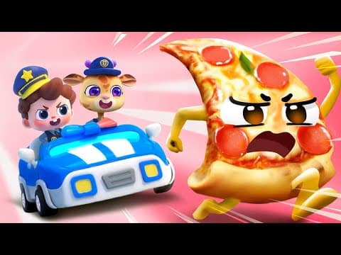 Police and Runaway Pizza | Police Rescue | Sharing is Caring | Nursery Rhymes & Kids Songs | BabyBus