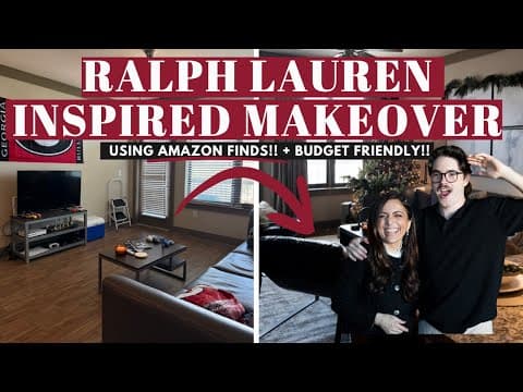 INSANE AMAZON HOLIDAY MAKEOVER! Making over our son's apartment for the holidays! Modern & luxe