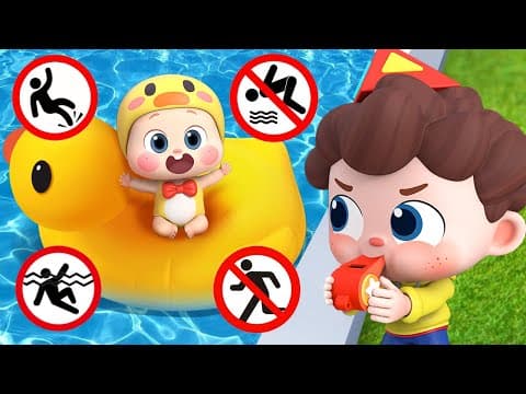 Safety Rules in the Pool | Five Little Ducks | Nursery Rhymes & Kids Songs | BabyBus