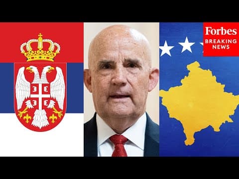 Keith Self: Kosovo-Serbia Unresolved Issues Are 'One Of The Core Drivers Of Regional Instability'