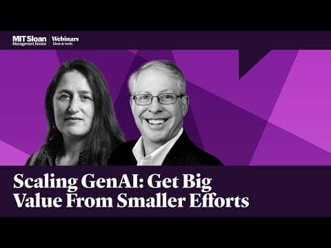 Scaling GenAI: Get Big Value From Smaller Efforts