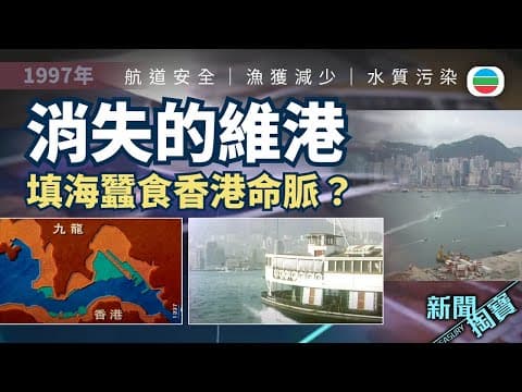 TVB 新聞掏寶|90年代填海爭議 消失的維港:填海蠶食香港命脈?(繁 / 簡字幕)|香港歷史片段|無綫新聞TVB News