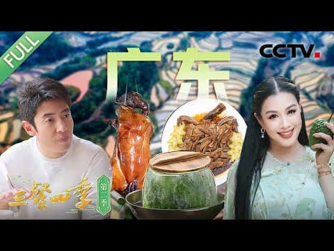 【Full】古井烧鹅 冬瓜盅 沙虫粥 食惯嘴 杨桃鸭 三辣酱炒蟹 豆豉炒凉瓜 爆炒脆肉罗非鱼…… 撒贝宁、钟丽缇、俞灏明等带你寻味广东!| CCTV「三餐四季 第二季」第10期 20250511