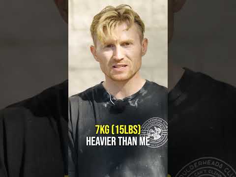 Pound for pound world's strongest man lifting giant rock