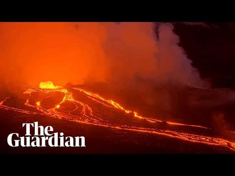 Hawaiian volcano spews rivers of lava in dramatic burst of activity
