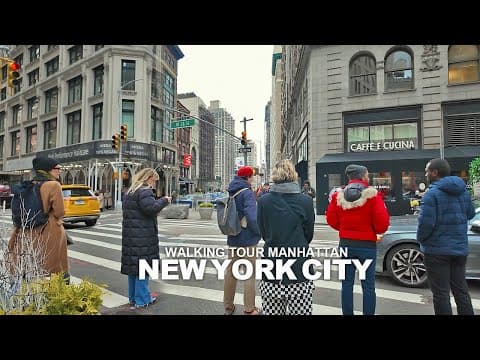 New York Manhattan Winter Walk, 8th Avenue, 34th Street, 5th Avenue, Chelsea, Broadway, Union Square