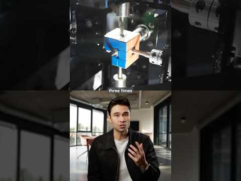 This robot solved a Rubik’s Cube in 0.1 seconds #trendingshorts #ai #worldrecord #rubikscube #tech
