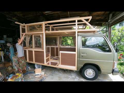 Man Turns Old Pickup Truck into STUNNING DIY CAMPER | Start to Finish by @yudaikawase