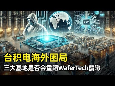 【芯片】台积电海外建厂能成功么?| 基于台湾的三种护城河 | 美国亚利桑那 | 日本德国 | WaferTech的失败教训 | 张忠谋 | 地缘政治要求 | 全球科技格局影响