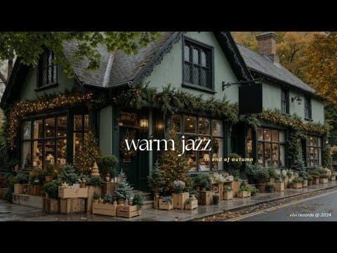 End of Autumn Jazz Playlist | Warm Atmosphere with Smooth Jazz Melody for Peaceful Relaxation