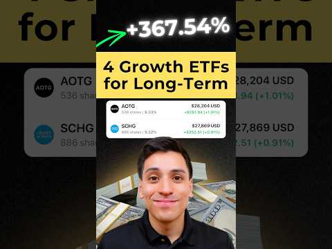 4 Best ETFs for Growth & Long-Term Investing #etfinvesting #growthetf #stockmarket