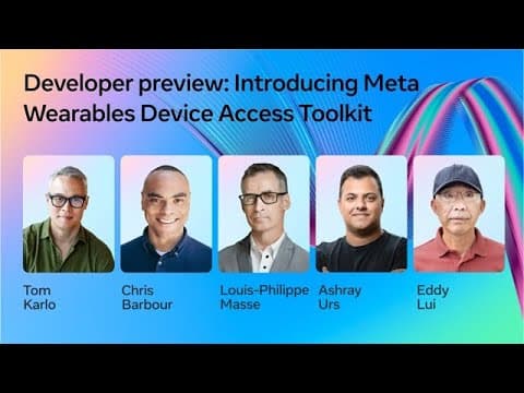 Developer Preview: Introducing Meta Wearables Device Access Toolkit
