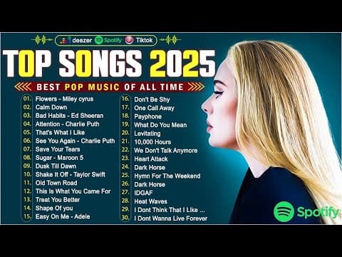 Rihanna, Dua Lipa, Adele, Ed Sheeran, Bruno Mars, Maroon 5, The Weeknd 🌊 Billboard Top 50 This Week