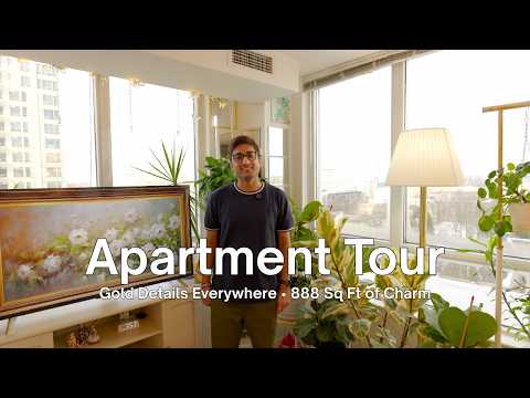 Inside a Unique Apartment with Gold Accents & Vintage Chandeliers