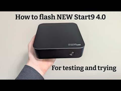 how to flash pre-released Start9 4.0 on a mini PC