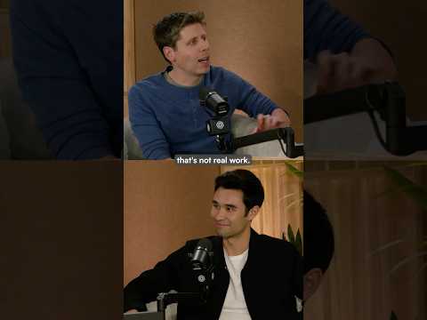 Sam Altman on the future of work, and if he’s worried about AI’s impact on jobs🧑💻 #ai #tech