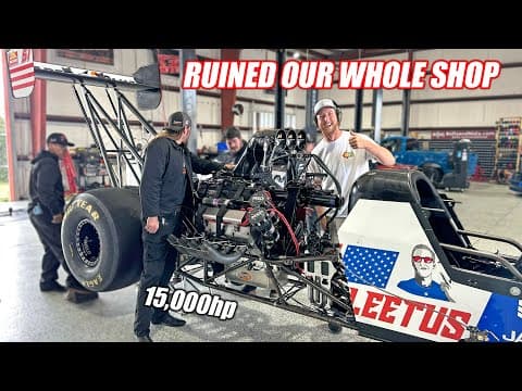 We Tried To Dyno a TOP FUEL Dragster In Our Shop!!! (It Was LOUD)