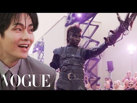 V Reacts to Anok Yai's Transformation at Vogue World: Hollywood | Vogue