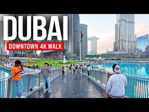 DUBAI, UAE 🇦🇪 Pure Luxury - Burj Khalifa & Dubai Marina | 4K Evening Walking Tour