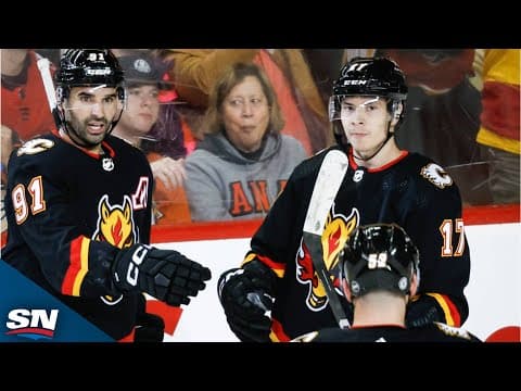 Yegor Sharangovich Ignites Flames' Offence With Quick Strike 16 Seconds In