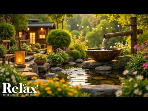 Soothing Music + Water Sounds 🍃 Relaxing Music for Stress Relief, Spa Music Relaxation, Deep Sleep