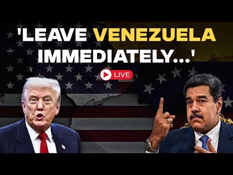 LIVE: Trump Issued Last-Minute Ultimatum For Maduro to Leave Venezuela? | US-Venezuela Tensions LIVE