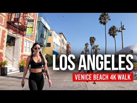 VENICE BEACH, LOS ANGELES 🇺🇸 4K Walking Tour | Evening Walk Along the Boardwalk