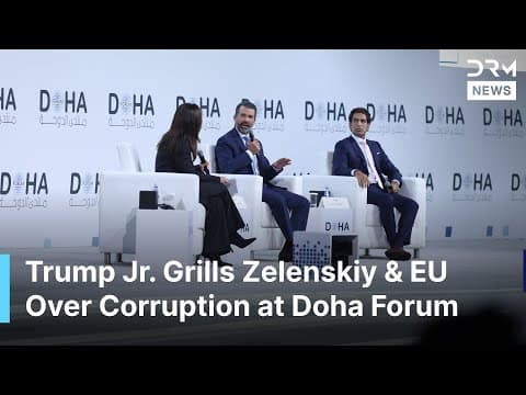 Donald Trump Jr. Grills Zelenskiy, Defends Trump Policy, Praises Qatar & Musk at Doha Forum | AC1G