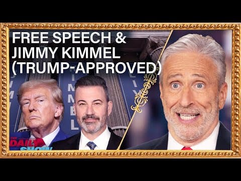 Jon Stewart's Post-Kimmel Primer on Free Speech in the Glorious Trump Era | The Daily Show
